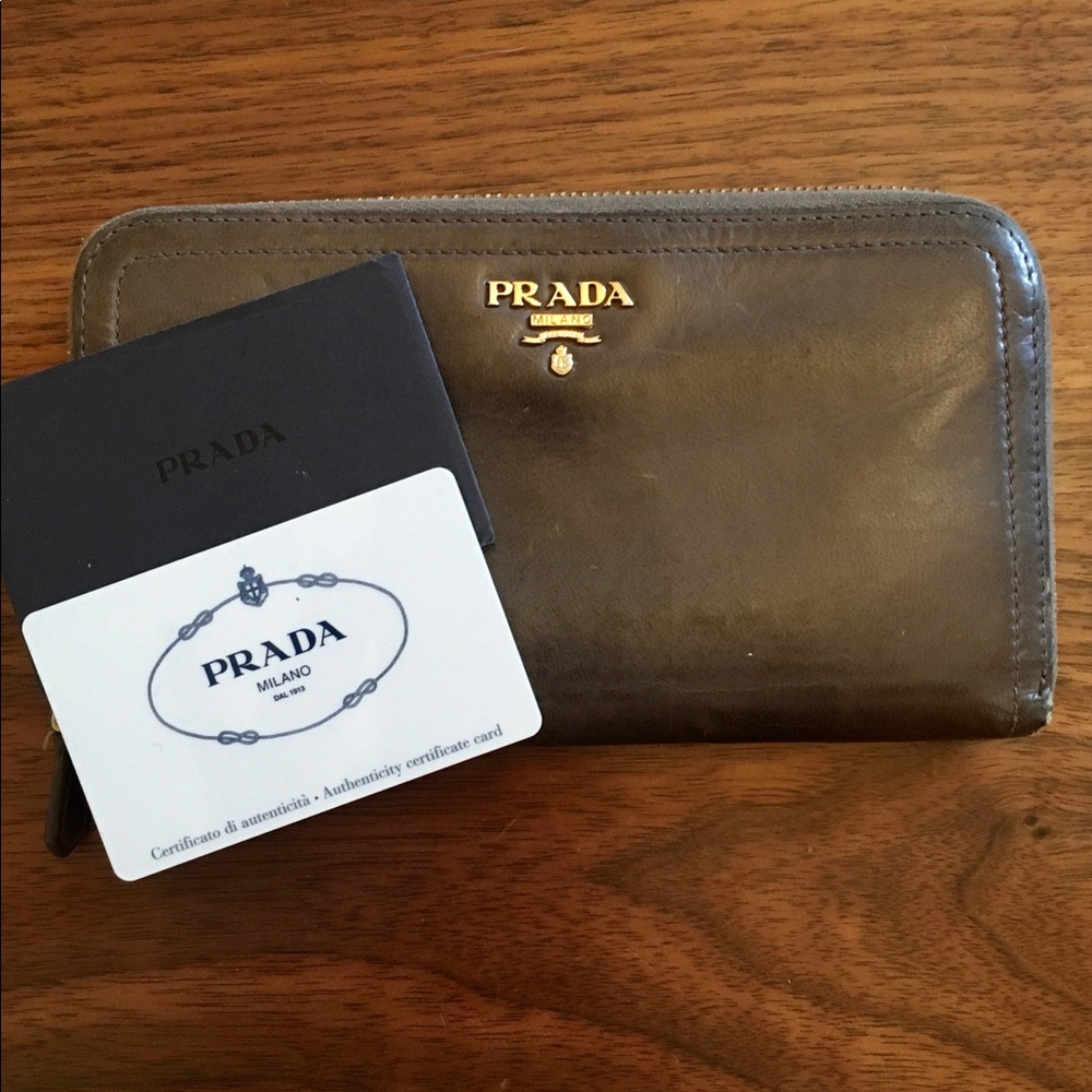 Authentic Prada Zip Around Wallet